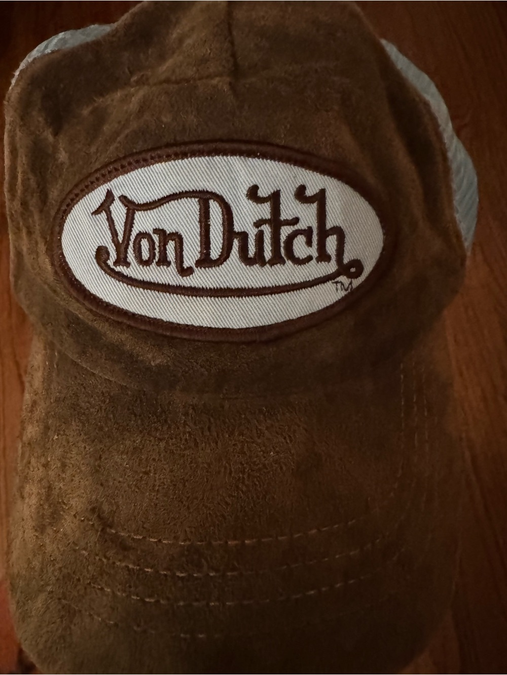 Von Dutch Brown Suede Trucker Hat